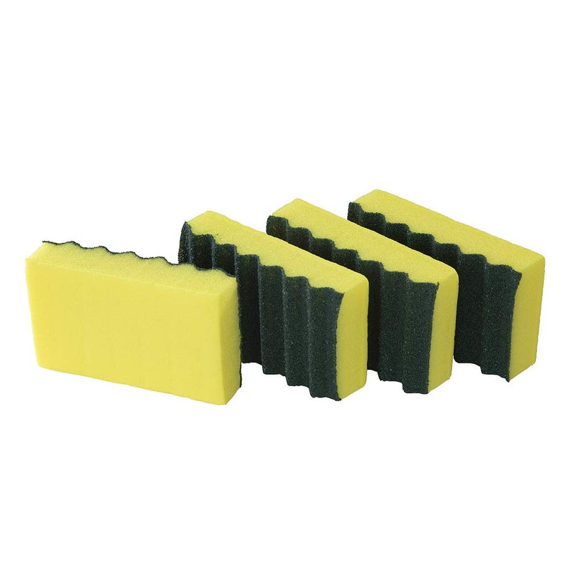 Quickie 2052213 Scrubbing Sponge, Pack of 4, Long Lasting, Heavy Duty, Kitchen and Bathroom Scrubbing Sponge - Image 2